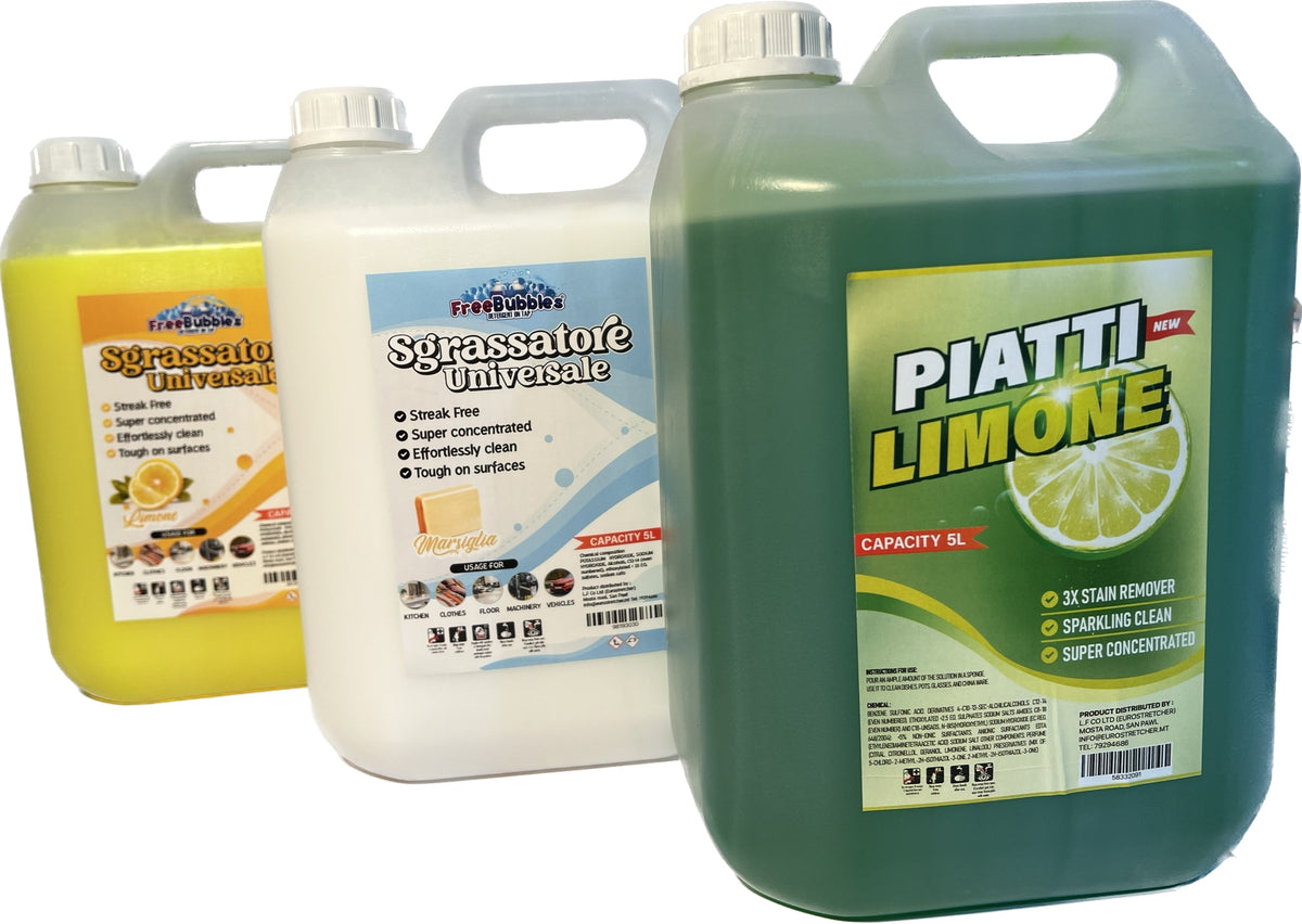 Kitchen Bundle 5L – Dishwashing Liquid + 2 Degreasers